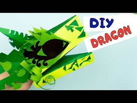 Easy DIY Paper Dragon Puppet TikTok / How I MADE a DRAGON PUPET / DIY Тик-Ток драконы
