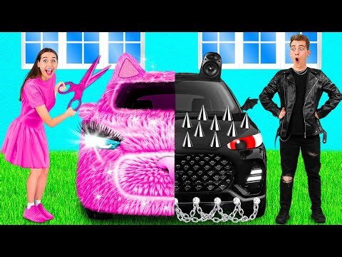 Pink Car vs Black Car Challenge | Funny Moments by TeenTeam Challenge