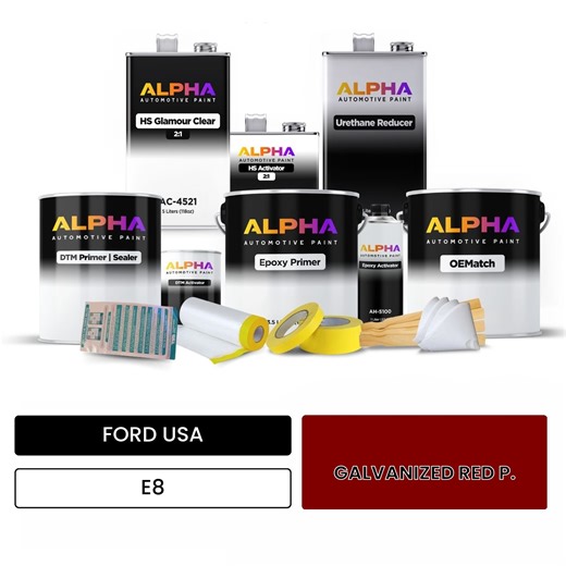 FORD USA GALVANIZED RED P. E8 | OEMatch Automotive Vehicle Paint Kit