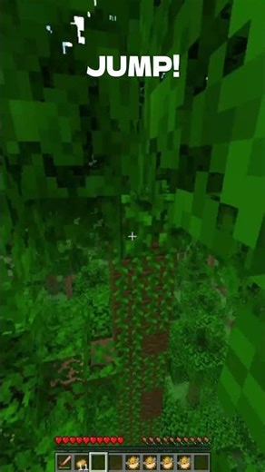 Minecraft Jungle Vine Jump Loop! 🌿 | Funny Minecraft Short #Minecraft #MinecraftShorts