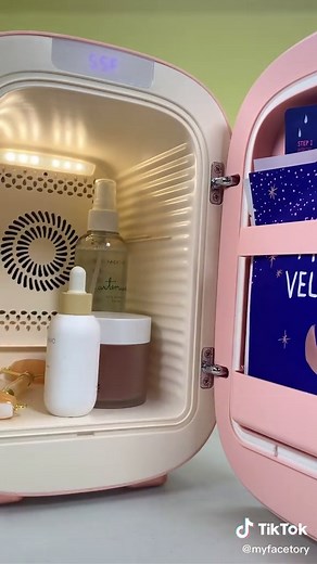 What to put in your skincare fridge! #beautyfridge #skincarefridge #makeupfridge