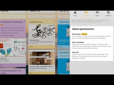 Padlet - Tutorial: Einstellungen für die Zusammenarbeit mit Schülern und Lehrern📲