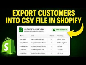 How to Export Customers Into CSV File in Shopify (FAST & EASY)