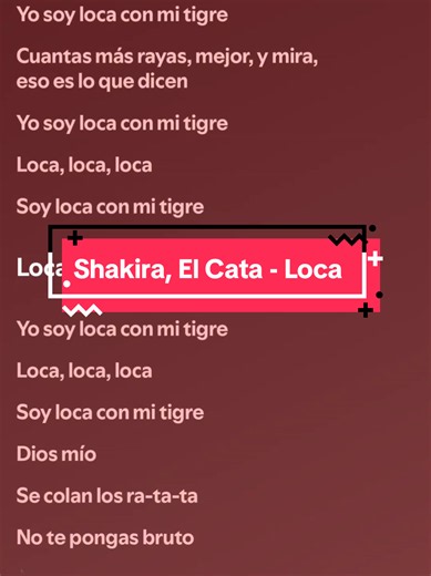 Shakira El Cata - Loca lyrics | Full song phrase search