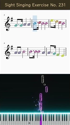 Daily Sight-Singing Exercise No.231 | Intermediate: One Sharp(Key G), Movable Do
