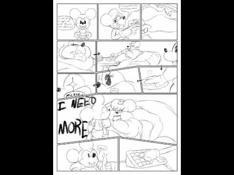 Fat sketch art of Minnie Mouse weight gain