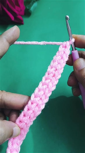 Chainless single crochet foundation stitches #crochet #knitting #art #shorts