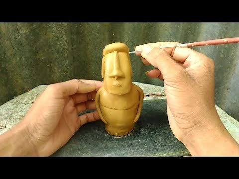 Make Moai from clay #75