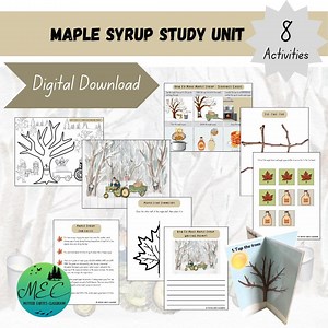 Maple Syrup Study Unit How to Make Maple Syrup From Sap Interactive Activities for Preschool Kindergarten Primary Grades Homeschoolers - Etsy