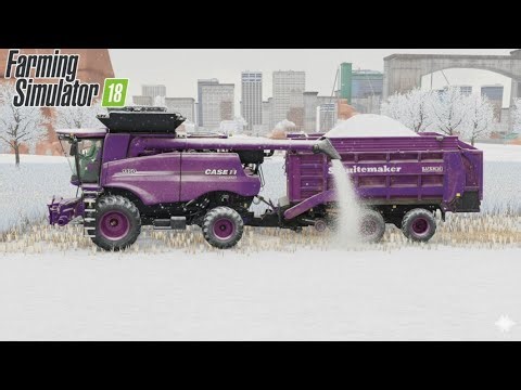 🎮 Farming Simulator 18 | Winter Mod Gameplay ❄️ | Harvesting Wheat in Snow 🌾🚜