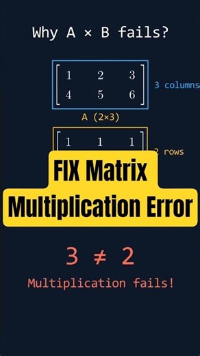 Matrix Multiplication FAILS? Here's Why #Shorts #matlab