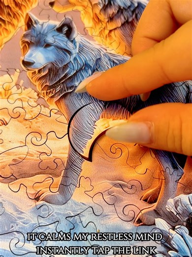 🐺🌕When wolves meet moonlight: This puzzle is a masterpiece of cold, wild beauty As you piece together the frosty details, the wolves’ piercing eyes, and the shimmering snow, you’ll feel the quiet power of the wilderness come to life in your hands. #woodenpuzzles #JigsawPuzzle #Puzzle #puzzlelover #fpy #puzzle #puzzletok #puzzles #puzzletime