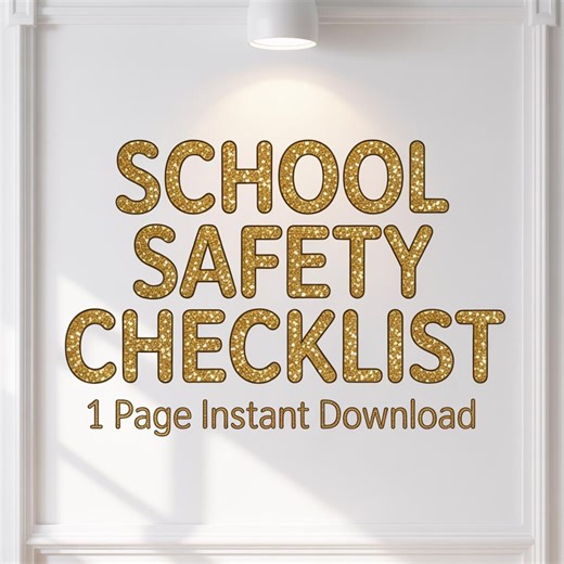 School Safety Checklist for Kids | Child School Safety Plan | Back to School Safety Printable | Kids Emergency Safety Guide - Etsy