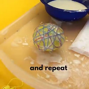 29K views · 115 reactions | HOW TO MAKE A STRING BALL These would make fun Easter decorations using materials you probably have at home RIGHT NOW. All you need are balloons, string or yarn, and flour! Additional instructions available here: https://babbledabbledo.com/how-to-make-a-string-ball/ | Babble Dabble Do | Facebook