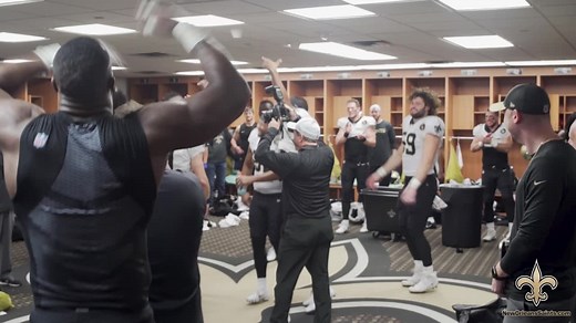Exclusive: Watch the Saints locker room celebration after Monday Night Football
