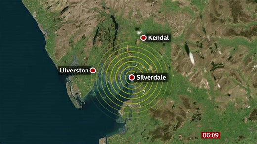 A 3.3-magnitude earthquake rattled homes in north-west England on Wednesday night. Charlie had more details on #BBCBreakfast https://www.bbc.co.uk/news/articles/cgjn8wg53q7o | BBC Breakfast