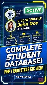 PHP Student Management System UI Showcase