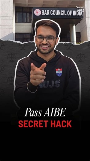 Varun Garg | CLAT & Law School Mentor on Instagram: "Every 2nd law graduate fails AIBE ❌ Not because AIBE is tough, but because they don’t know this simple AIBE study hack 👀 Comment “AIBE” to get the Previous Year Papers! 🔑 Truth bomb: • AIBE previous year questions (PYQs) repeat a LOT • Understanding AIBE exam pattern through PYQs is enough • Only PYQs can help you crack AIBE if used correctly [AIBE, Exam, Law Entrance, PYQ, Law School, Law Student, Advocate, Top NLU, CLAT] #lawschool #aibe #