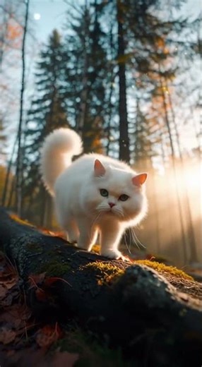 Pure White Persian Cat in Canadian Nature 🐱🍁 Cats of the World 🌏