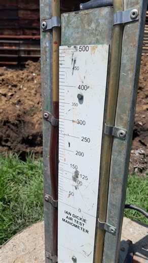 sewer line preasure test on 250mm HDPE pipe that was but welded for a kilometer