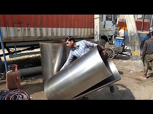 Truck diesel tank making work| how to make fuel tank| fuel tank manufacturing on road