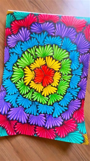 Vibrant Mandala Art|Easy Drawing Idea for Beginners #shorts #viral#DIYArt#patternart #SatisfyingArt