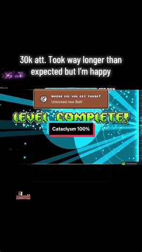 Superando el Cataclysm en Geometry Dash 100%