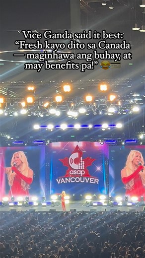 13K views · 167 reactions | When Vice Ganda reminds us we’re lucky to be in Canada — benefits, privileges, and peaceful vibes all included ✨ #canada #canadalife #canadian #ASAP | Sheryl Change | Facebook