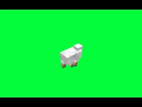Sheep Minecraft Green Screen Chroma key Animation