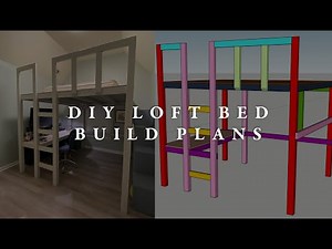 DIY Large Loft Bed Building Under $350 with Desk | Build Plans