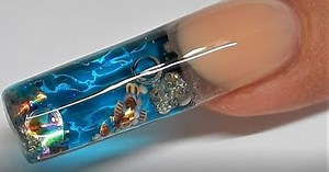 How To Create Aquarium Liquid Nail Art