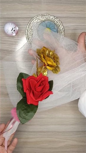 Tulle Flower Bouquet Craft” 🌸 #shortvideo #viral #trending