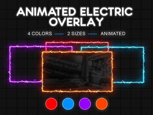 Animated Stream Overlay Package for Twitch | Neon Webcam Frames | OBS Overlays | Youtube Streamlabs - Etsy UK