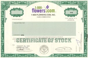 Shop 1-800 Flowers Stock Certificates | Buy One Share of 1-800 Flowers