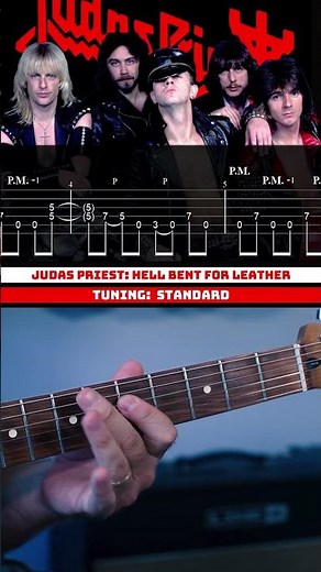 Judas Priest Hell Bent for Leather Guitar Riff with Tab
