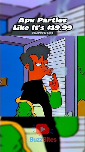 Apu Parties Like It's $19.99 🎉🥳 #simpsons #shorts #funny