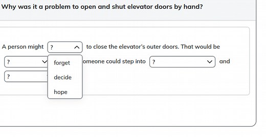 Why was it a problem to open and shut elevator doors by hand?
