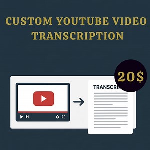 Custom Youtube Video Transcription — Accurate Script From Your Youtube Link (timestamps & Speaker Labels) - Etsy Canada