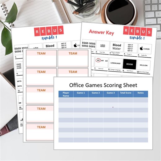 Printable Rebus Puzzle Games Bundle:office Team Building Family Event Classroomactivity (digital Download) - Etsy Australia