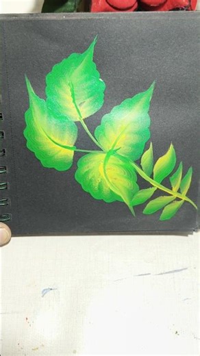 5 Min Me Stunning Leaf Painting 😍 | Viral Art Idea🌹🙏 #viral #trending #painting #artwork #leaf #art