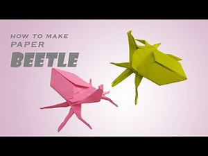 Origami Beetle - How To Make an Origami Beetle / Easy Paper Beetle