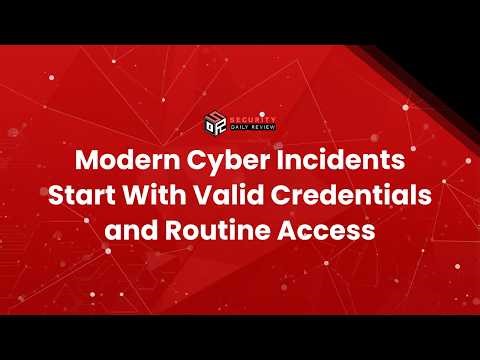 Modern Cyber Incidents Start With Valid Credentials and Routine Access