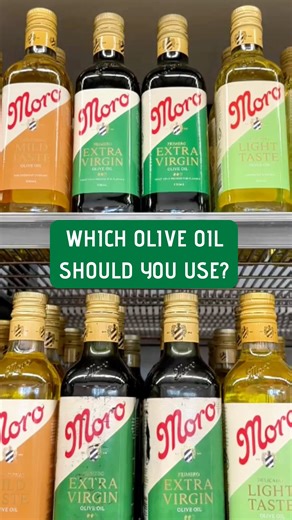 Your olive oil cheat sheet 🫒✨ (What to use, when to use it) 🫒Moro Tradicional Mild Taste Olive Oil Smooth, mellow, higher smoke point. Best for: everyday sautéing, roasting, grilling. Flavour: mildly enhances, never overpowers. 🫒Moro Delicado Light Taste Olive Oil Delicate super versatile. A great alternative to butter. Best for: baking, stir-fries, mayo, high-heat cooking. Flavour: subtle. 🫒Moro Primero EVOO Your hero. Best for: drizzling, salads, pasta, weeknight everything. Flavour: fruit