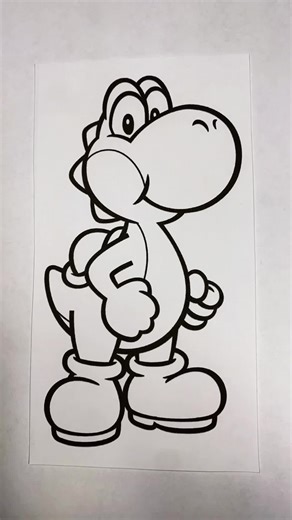 Coloring Yoshi | Cute Yoshi Coloring Pages | Satisfying Drawing