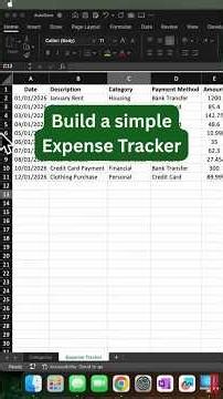 Expense tracker in Excel using UNIQUE and data validation #excel #tutorial