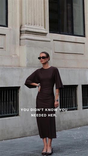 A dress that speaks for itself. The Ivy Cape Sleeve Maxi in Chocolate returns—timeless, effortless, and endlessly versatile | SUBOO | Suboo