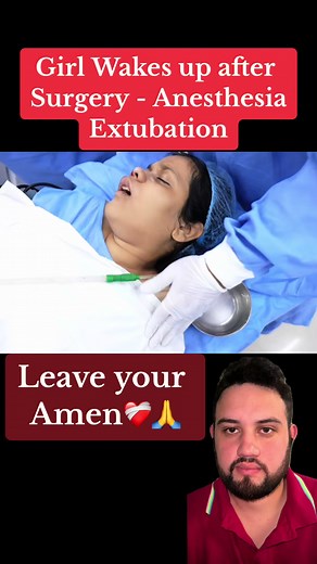 Girl Wakes up after Surgery - Anesthesia Extubation