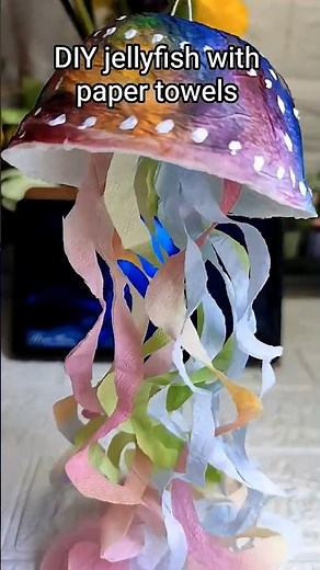 Easy DIY paper jellyfish | How to make jellyfish from paper✨️🪼 #viraldiy #jellyfish #oceancraft