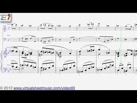 Richard Wagner's, Wedding March, bridal chorus, violin, cello, piano sheet music - Video Score