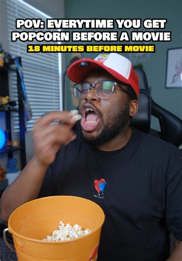 Everytime you get popcorn before a movie this definitely happens… every time #popcorn #movietok #filmtok